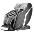 4D Deluxe Gray and Black Zero Gravity and Space Saving Faux Leather Heated Massage Chair with Sl-Track and Bluetooth