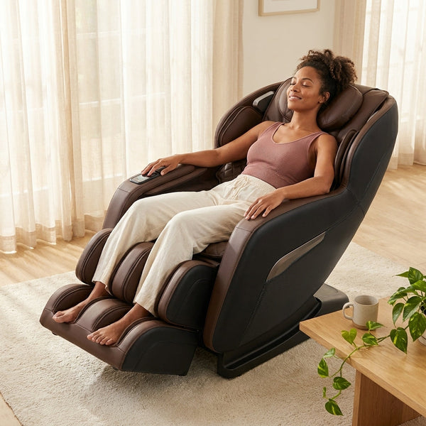 Full Body Massage Chair Built to Provide Deep Tissue Relief, Zero Gravity SL-Track, 3D Shiatsu, 32 Airbags