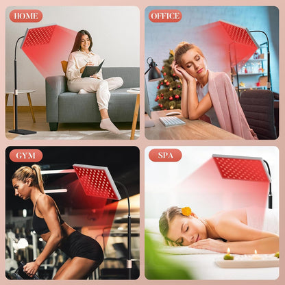 Red Light Therapy for Body Face, Infrared Light Therapy Panel Lamp with Stand, 660Nm and 850Nm near Infrared LED Red Lights Therapy Device at Home, Gift for Mom Wife Girlfriend Sister Women