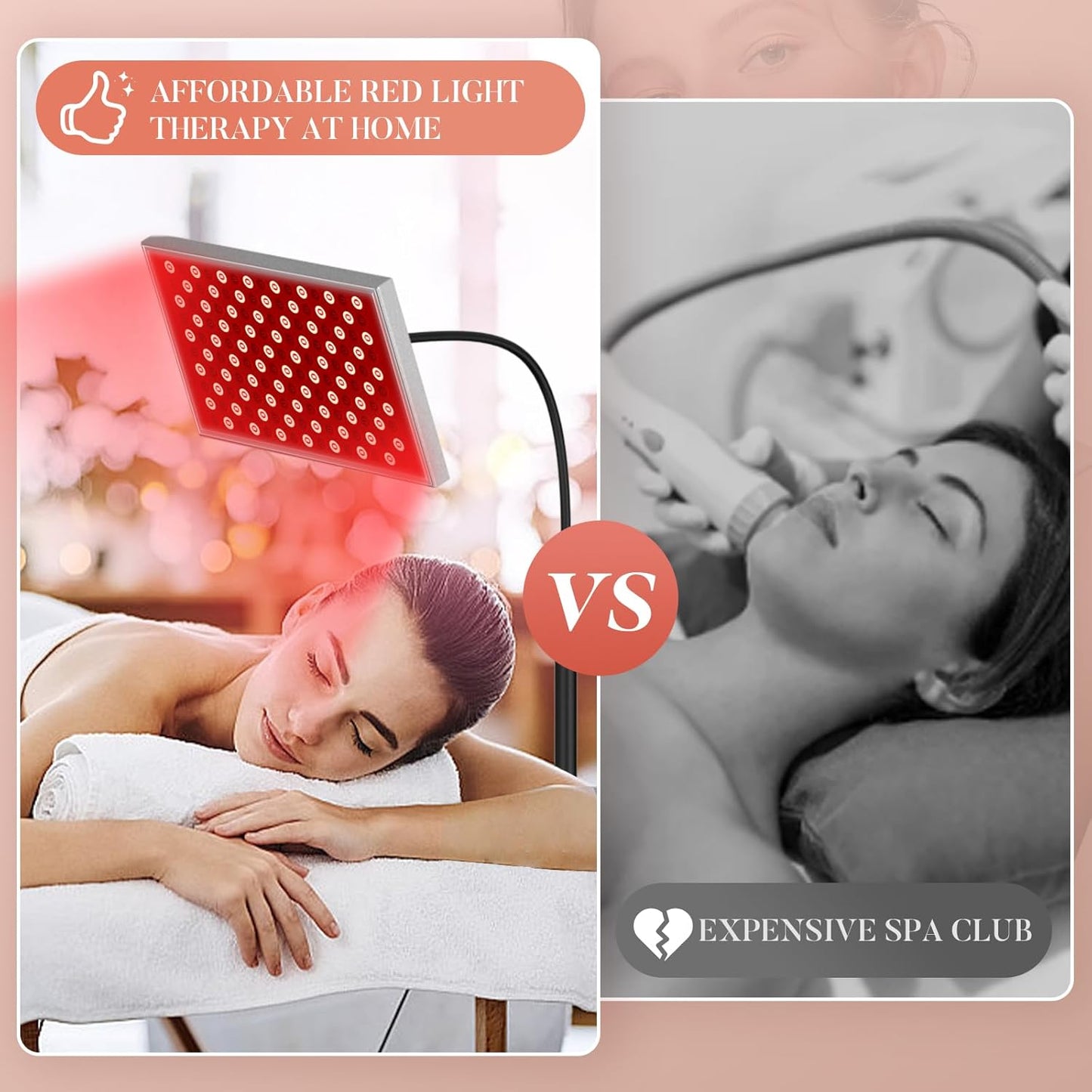Red Light Therapy for Body Face, Infrared Light Therapy Panel Lamp with Stand, 660Nm and 850Nm near Infrared LED Red Lights Therapy Device at Home, Gift for Mom Wife Girlfriend Sister Women