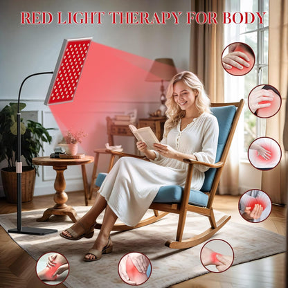 Red Light Therapy for Body Face, Infrared Light Therapy Panel Lamp with Stand, 660Nm and 850Nm near Infrared LED Red Lights Therapy Device at Home, Gift for Mom Wife Girlfriend Sister Women